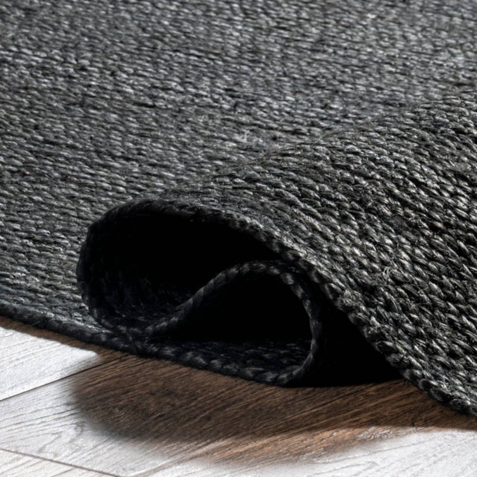Schwarzer Jute-Teppich – Bild 3