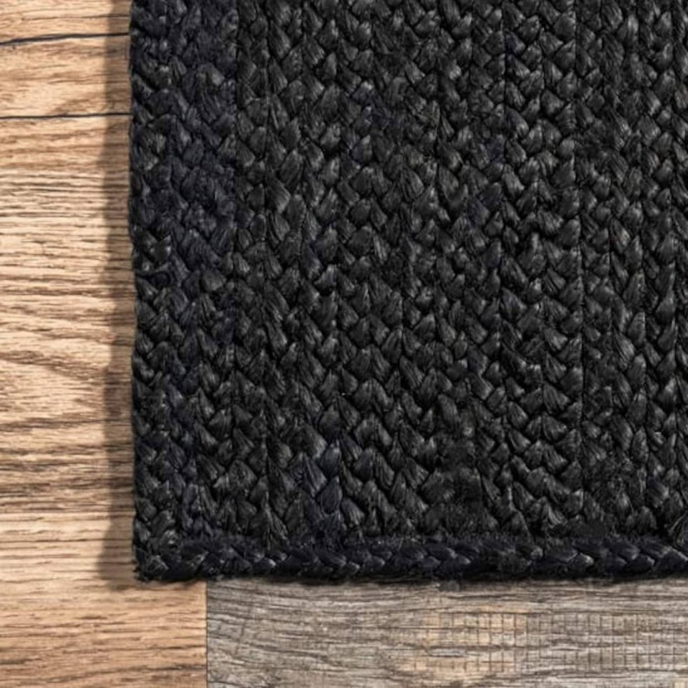Schwarzer Jute-Teppich – Bild 5