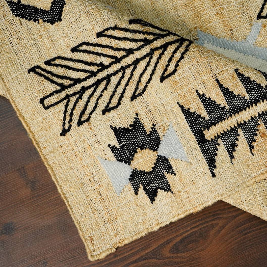 Bohomien hellbrauner Flachgewebe-Teppich aus Jute-Mischung Bohomien hellbrauner Flachgewebe-Teppich aus Jute-Mischung – Bild 7