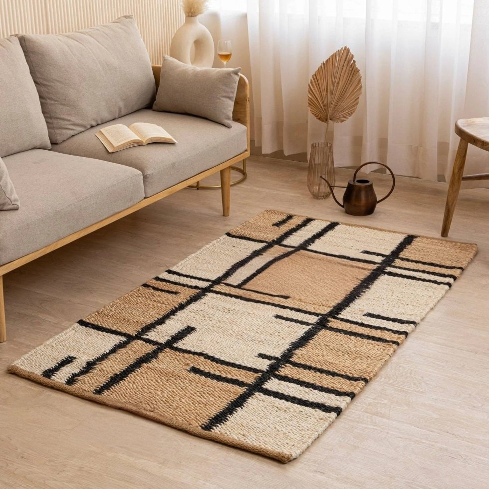 Teppich aus Hanf und Jute