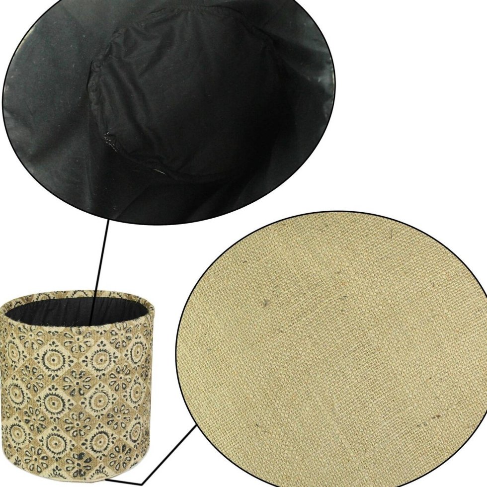 Runder Korb aus grüner Jute – Bild 4