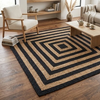 Black jute rug square target