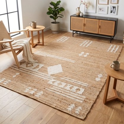 Jute cotton blend rug