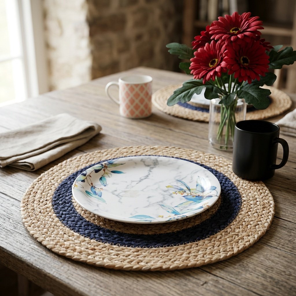 Marinefarbene Jute-Tischsets von Target Navy target jute placemats