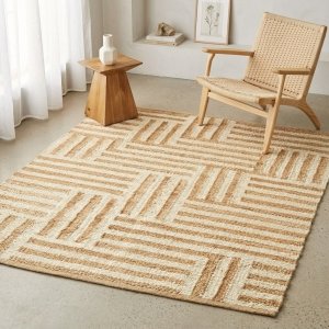 Startseite Scandinavian style hemp jute rug