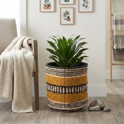 Startseite Black and yellow jute basket