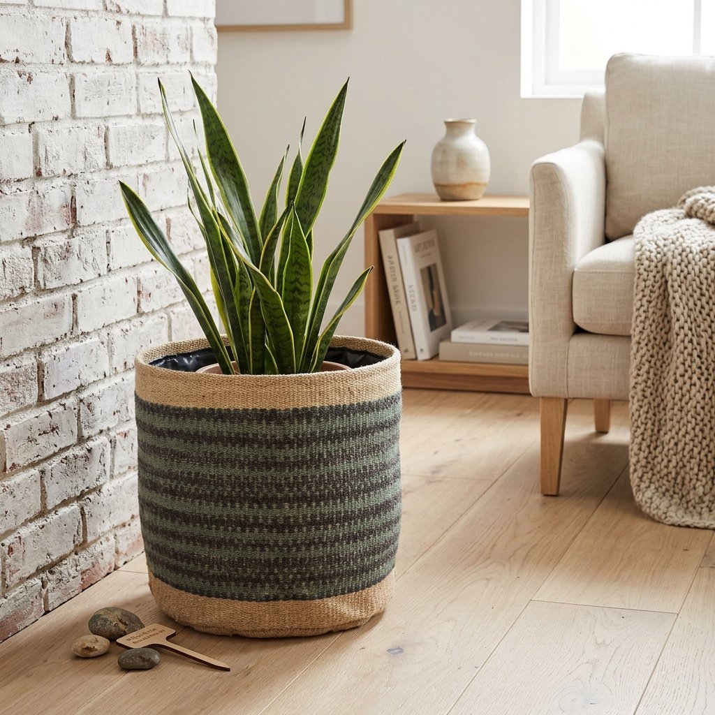 Runder Korb aus Jute mit elfenbeinfarbenem Rand Ivory border jute round basket